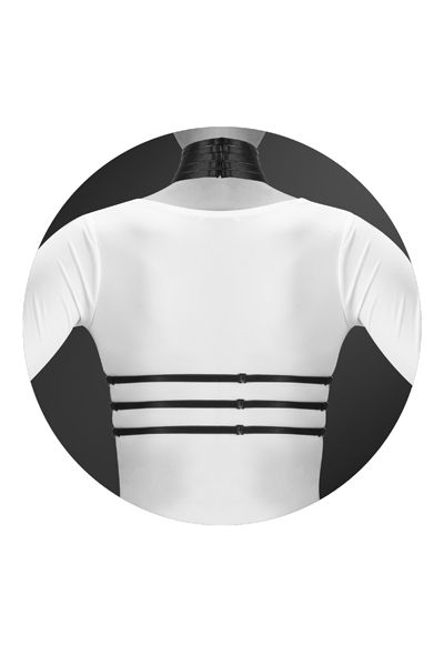 Черная упряжь на грудь Julia 3