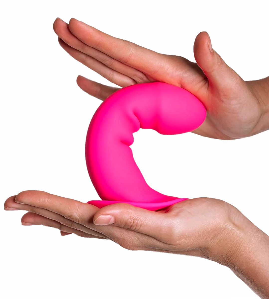 Ярко-розовый фаллоимитатор двойной плотности Hitsens 2 - 16,7 см. 3