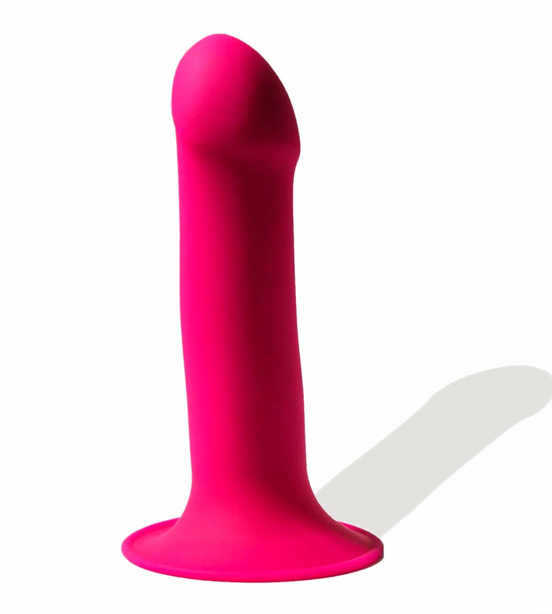 Ярко-розовый фаллоимитатор двойной плотности Hitsens 2 - 16,7 см. 4