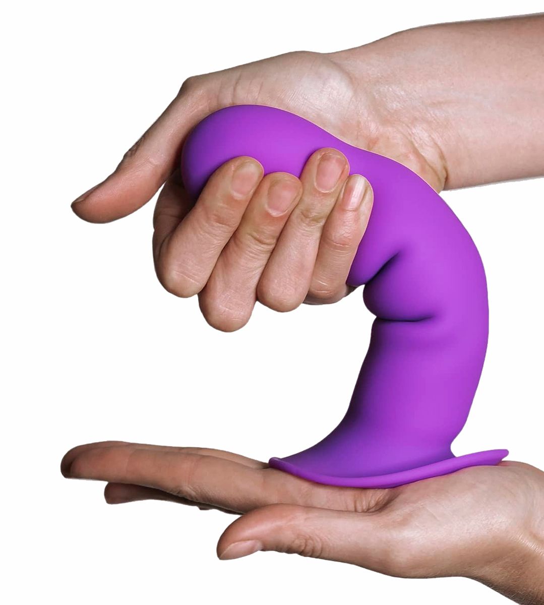 Фиолетовый фаллоимитатор двойной плотности Hitsens 3 - 17,7 см. 3