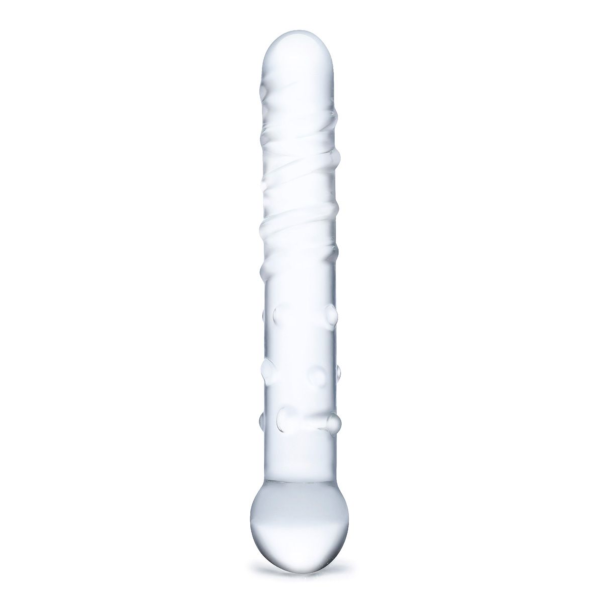 Стеклянная прозрачная палочка-фаллос Callisto Clear Glass Dildo - 18 см.