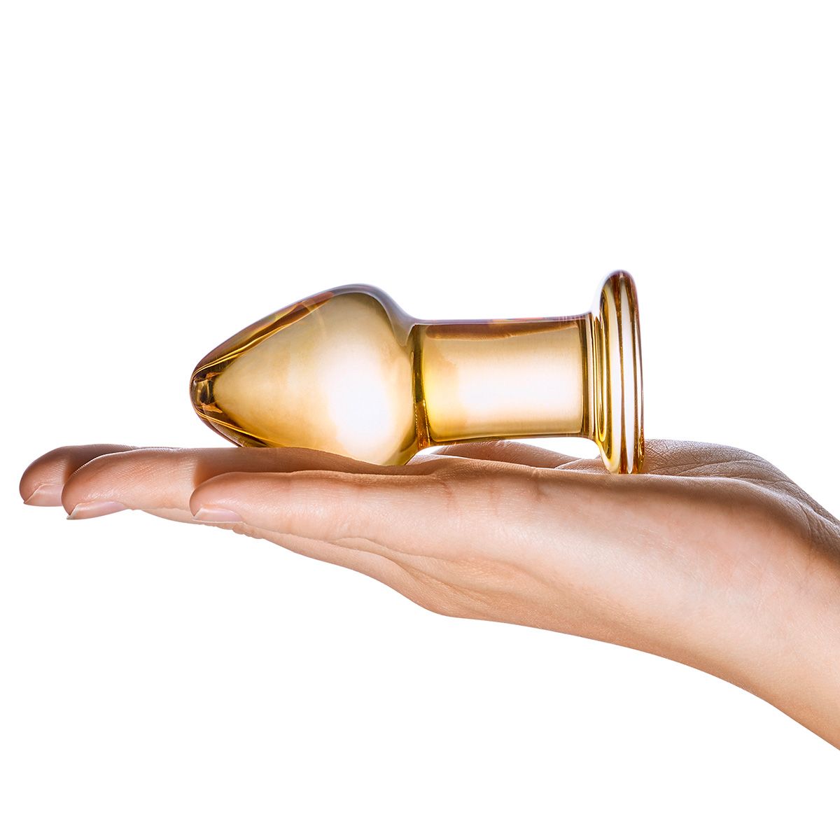 Золотистая анальная пробочка Over Easy - 10 см. 4