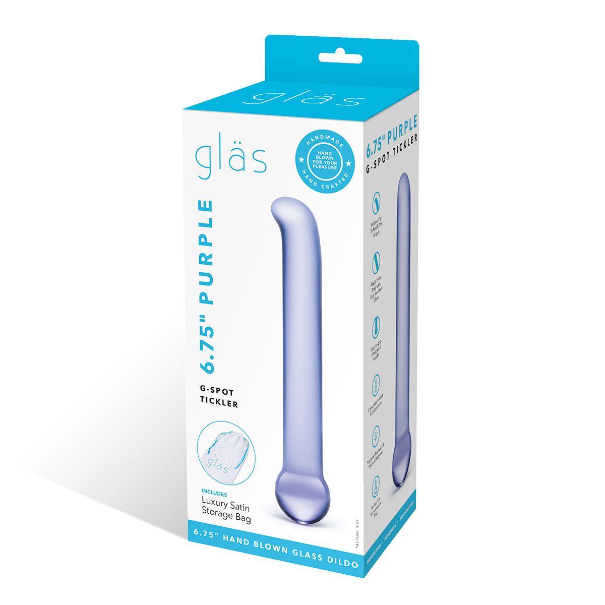 Гладкий стеклянный стимулятор G-Spot Tickler - 17 см. 2