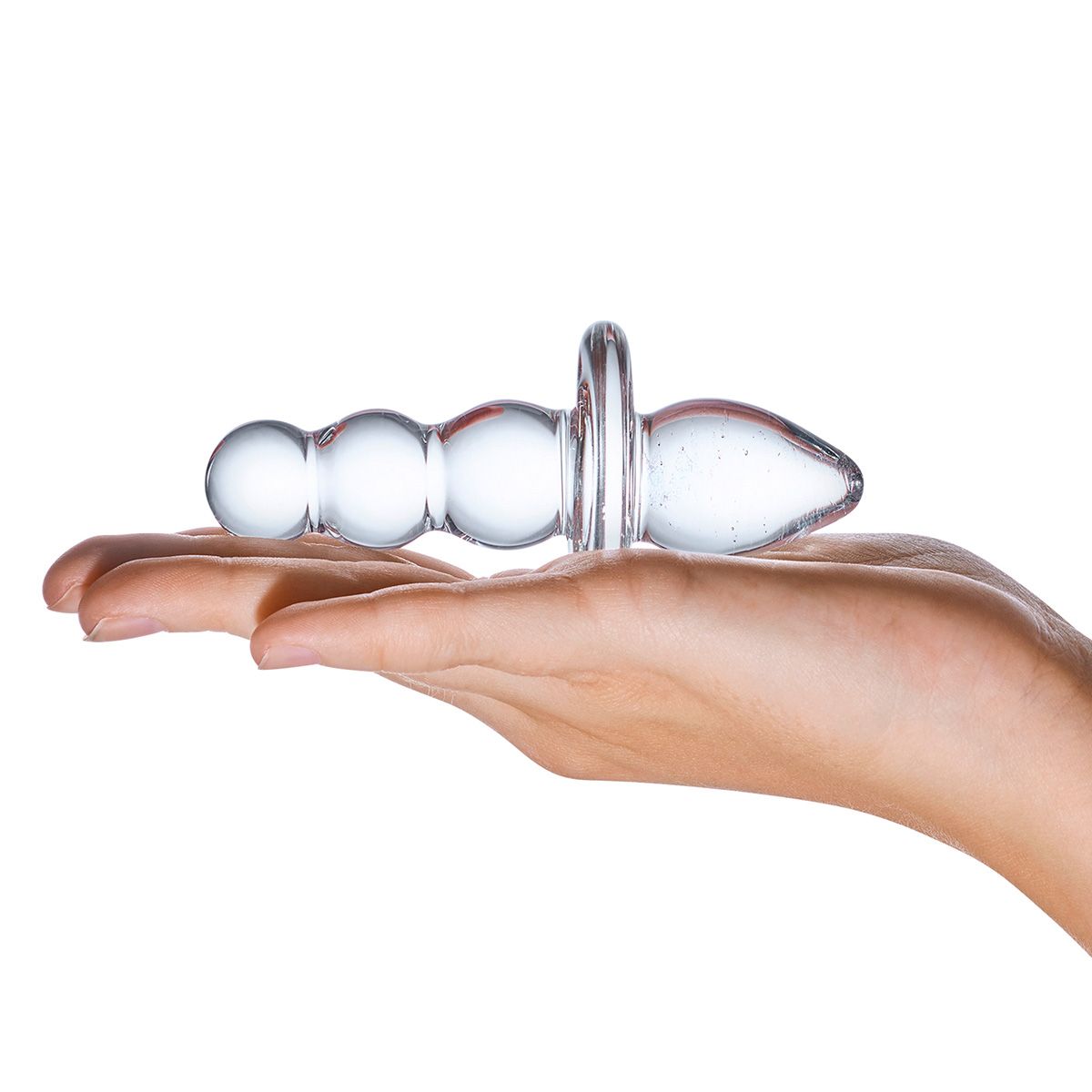 Двусторонняя стеклянная анальная пробка Titus 4