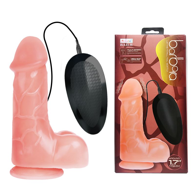 Телесный вибратор-реалистик Barbara - 17,5 см. 2