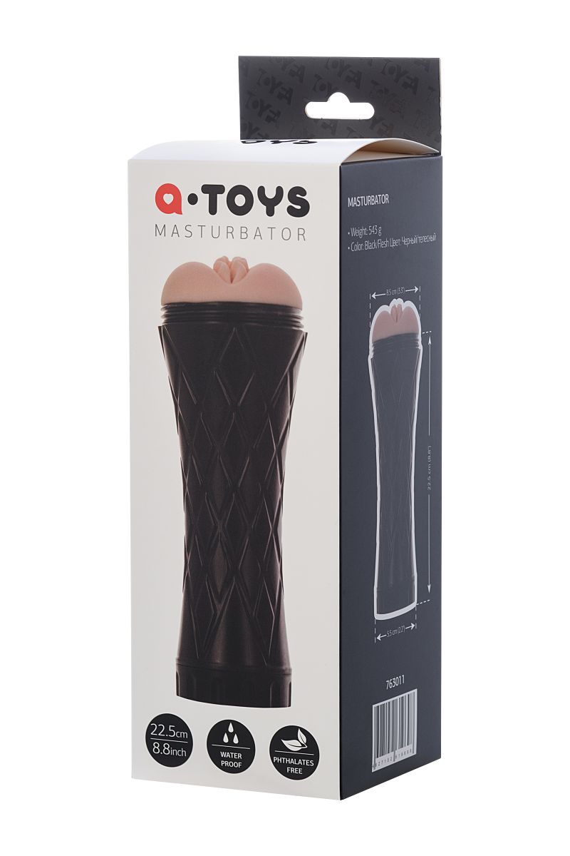 Телесный мастурбатор-вагина A-Toys в колбе 9