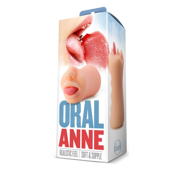 Телесный мастурбатор-ротик с язычком Oral Anne 2