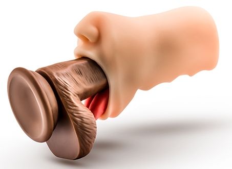 Телесный мастурбатор-ротик с язычком Oral Anne 4