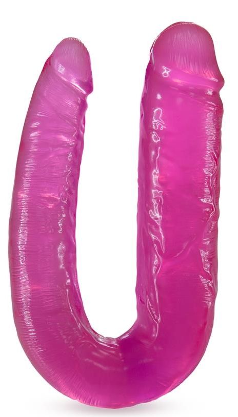 Розовый двусторонний фаллоимитатор Double Headed Dildo - 45 см. 1