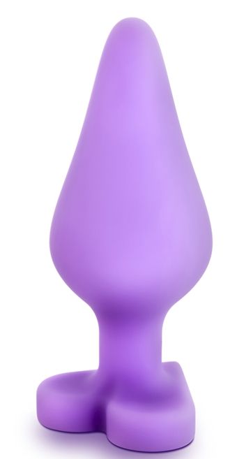 Фиолетовая анальная пробка Naughty Candy Heart Do Me Now - 8,9 см. 4