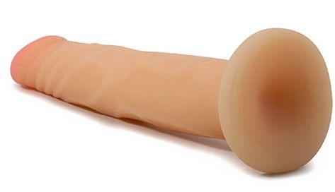 Телесный фаллоимитатор Ronnie - 19 см.  3