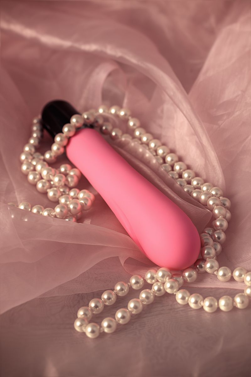 Розовый вибратор POLLY с 7 режимами вибрации - 18,3 см. 10