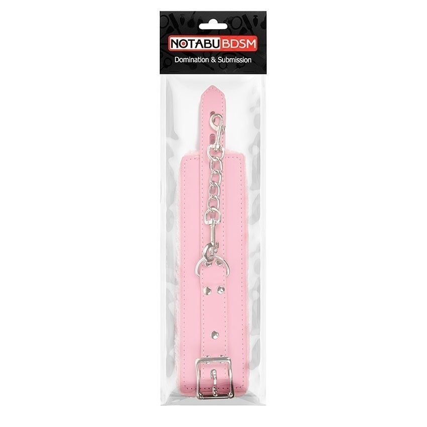 Розовые мягкие наручники на регулируемых ремешках 3