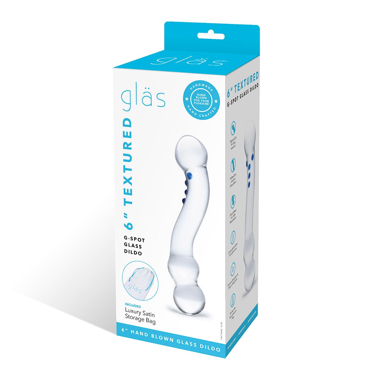 Изогнутый стеклянный стимулятор G-точки Curved G-Spot - 15,2 см. 2
