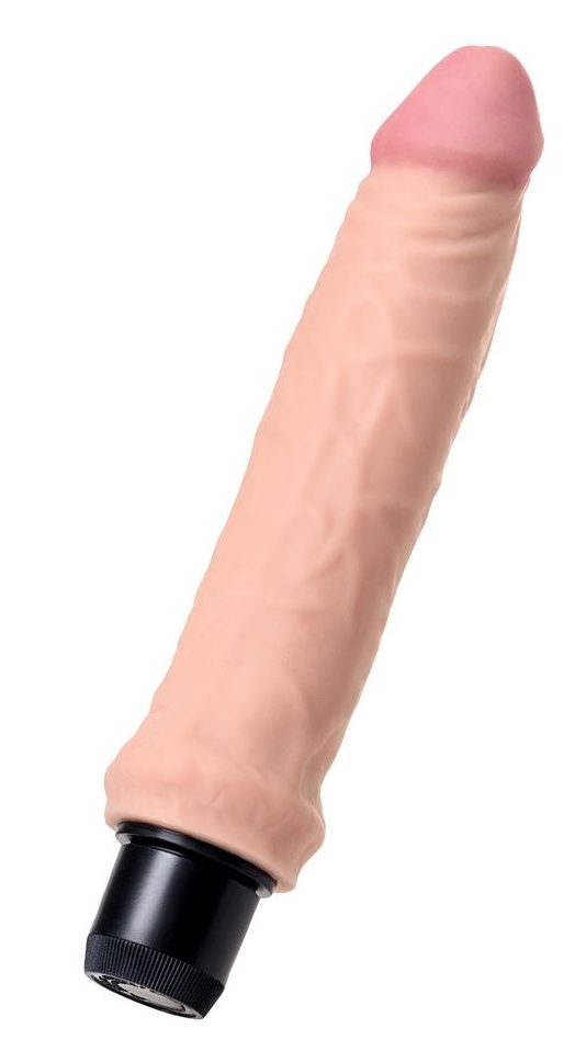 Телесный реалистичный мультискоростной вибратор - 20 см. 1