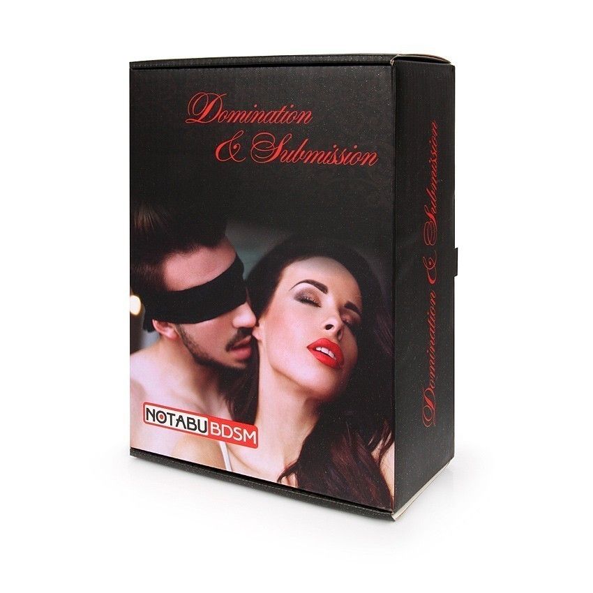 Большой набор БДСМ в черном цвете: маска, кляп, зажимы, плётка, ошейник, наручники, оковы, щекоталка, фиксатор 3