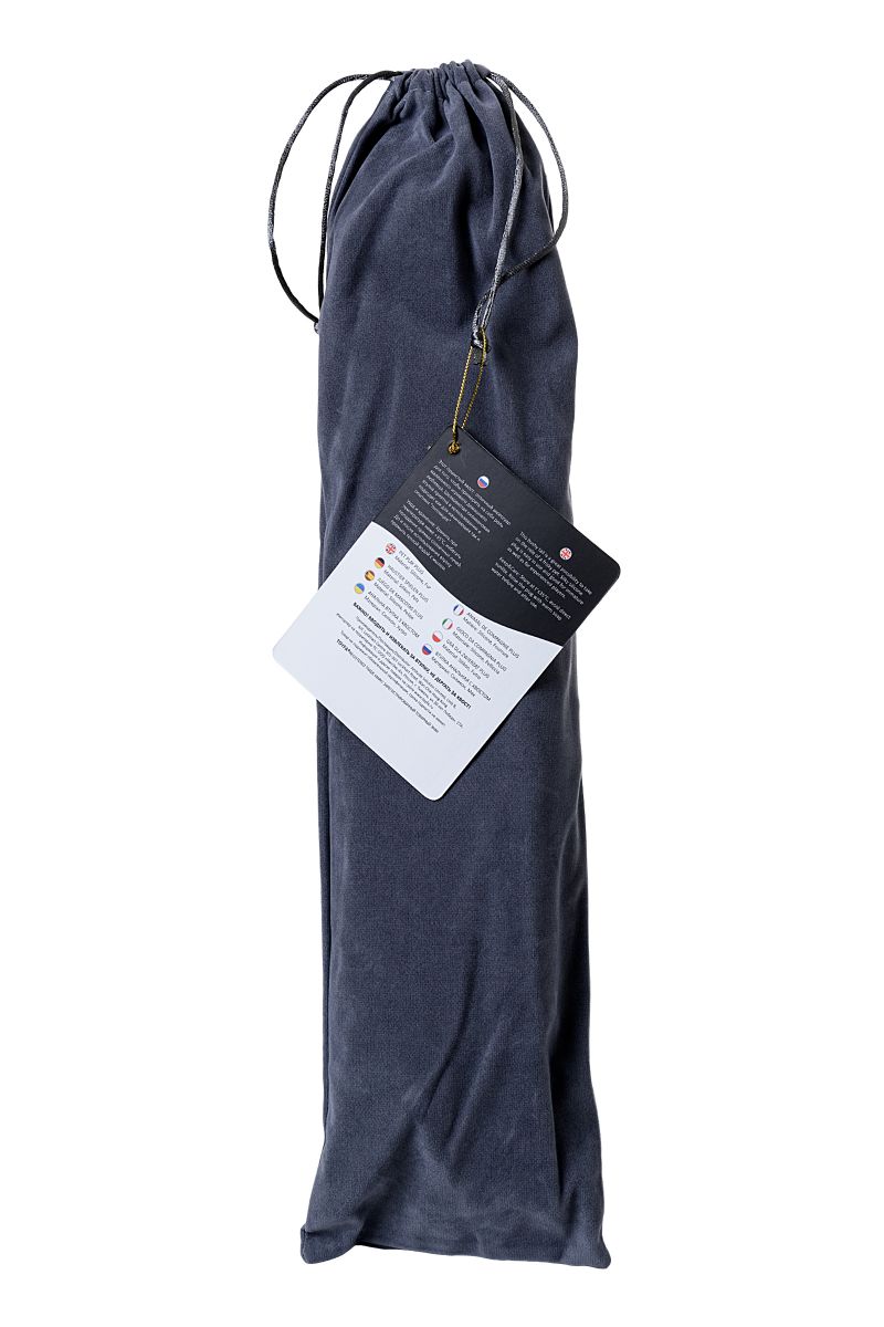 Черная силиконовая анальная втулка с хвостом чернобурой лисы - размер S 7