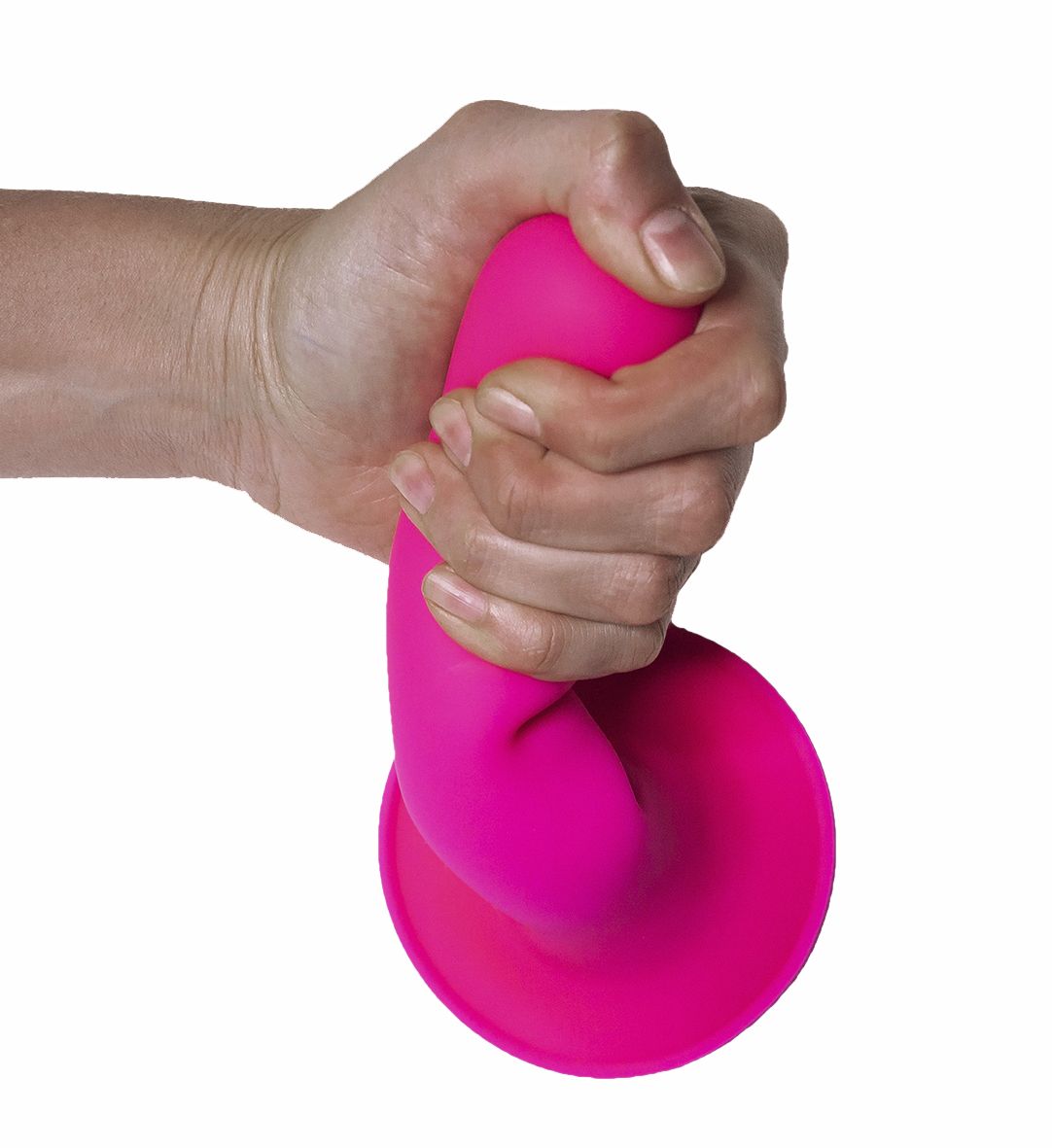 Ярко-розовый фаллоимитатор двойной плотности Hitsens 4 - 17,5 см. 4