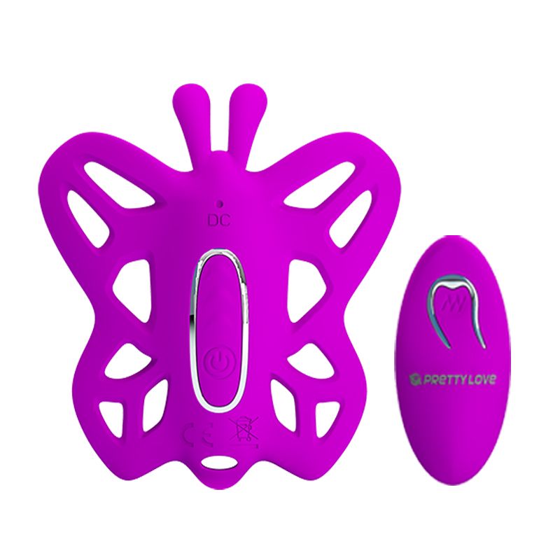 Лиловая перезаряжаемая вибробабочка Alston с пультом ДУ 4