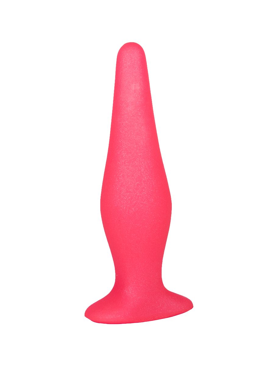Розовая анальная пробка с узеньким кончиком - 14 см. 2