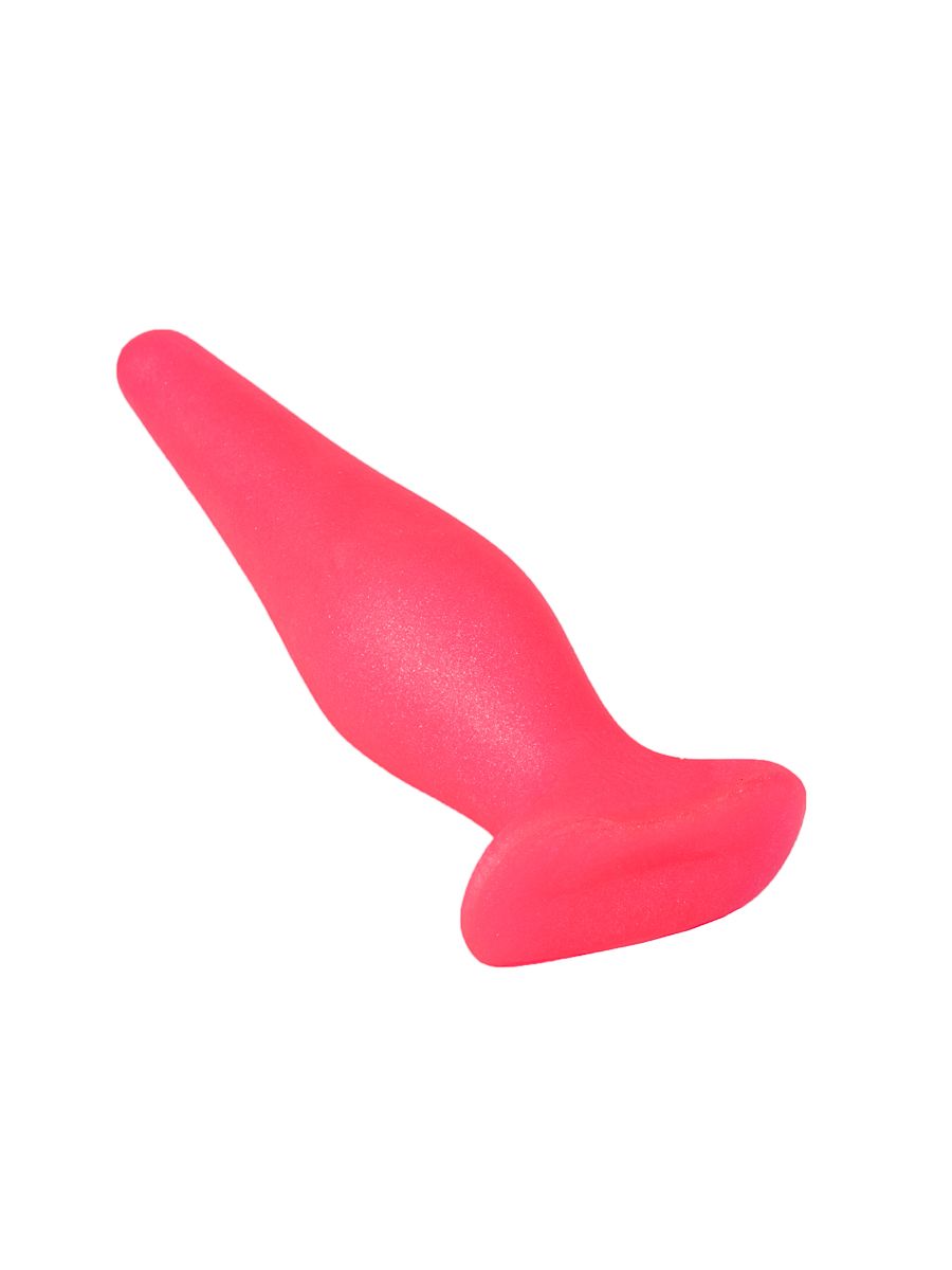 Розовая анальная пробка с узеньким кончиком - 14 см. 4