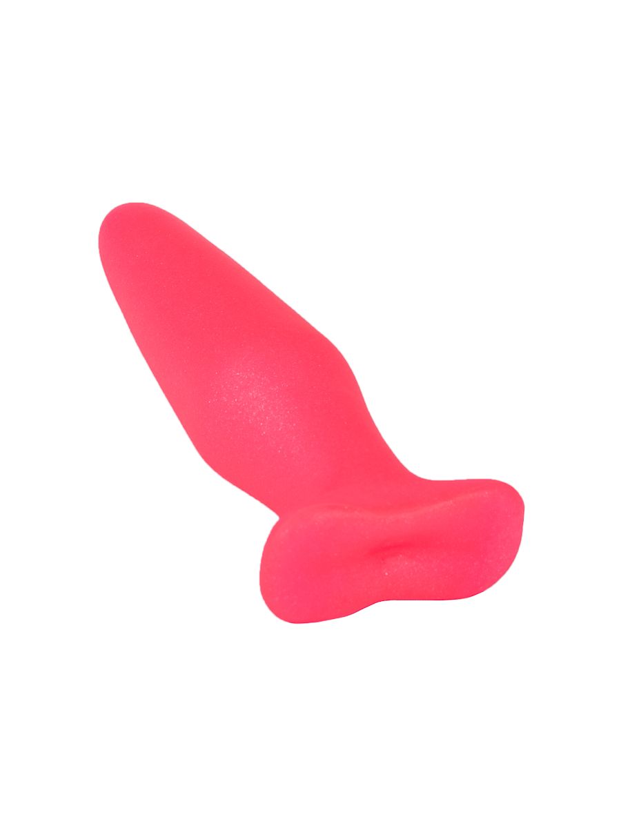 Розовая анальная пробка - 14 см. 4