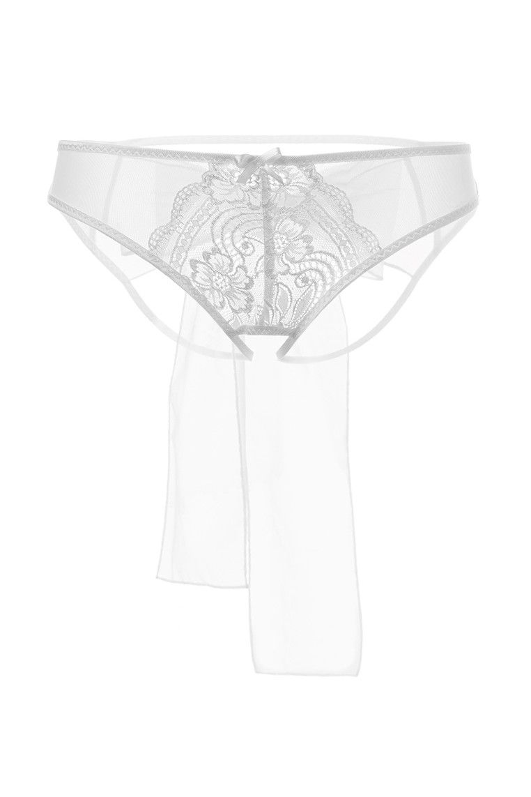 Эротические сетчатые трусики с бантом Mia 18