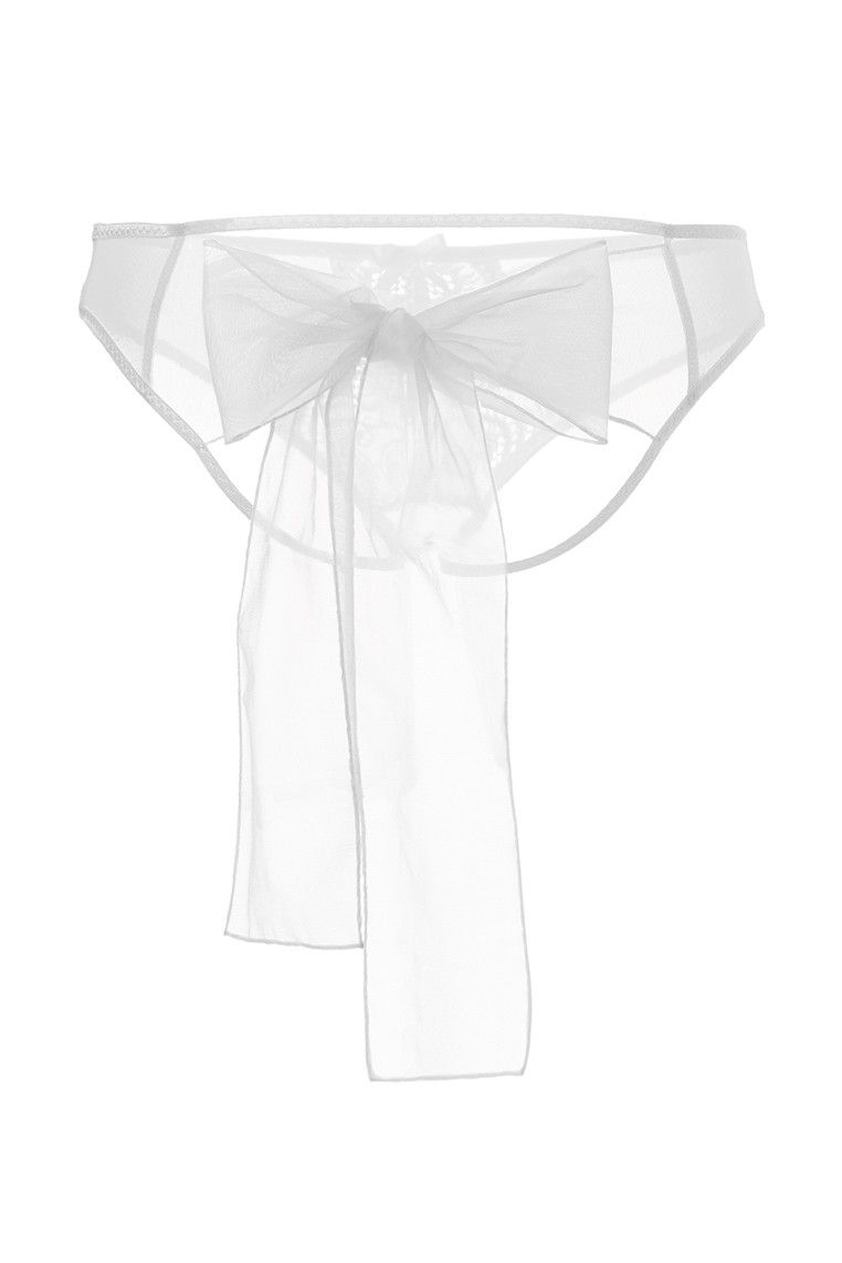 Эротические сетчатые трусики с бантом Mia 19