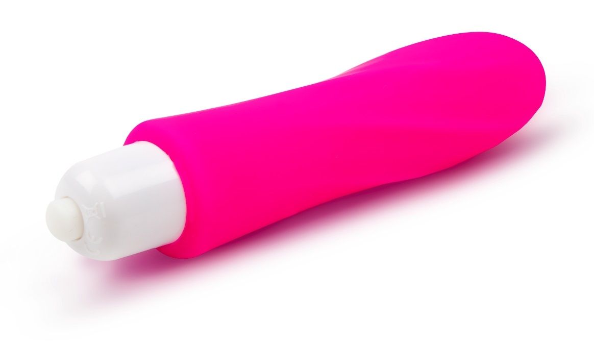 Розовая удлиненная вибропуля из силикона - 9,5 см. 2