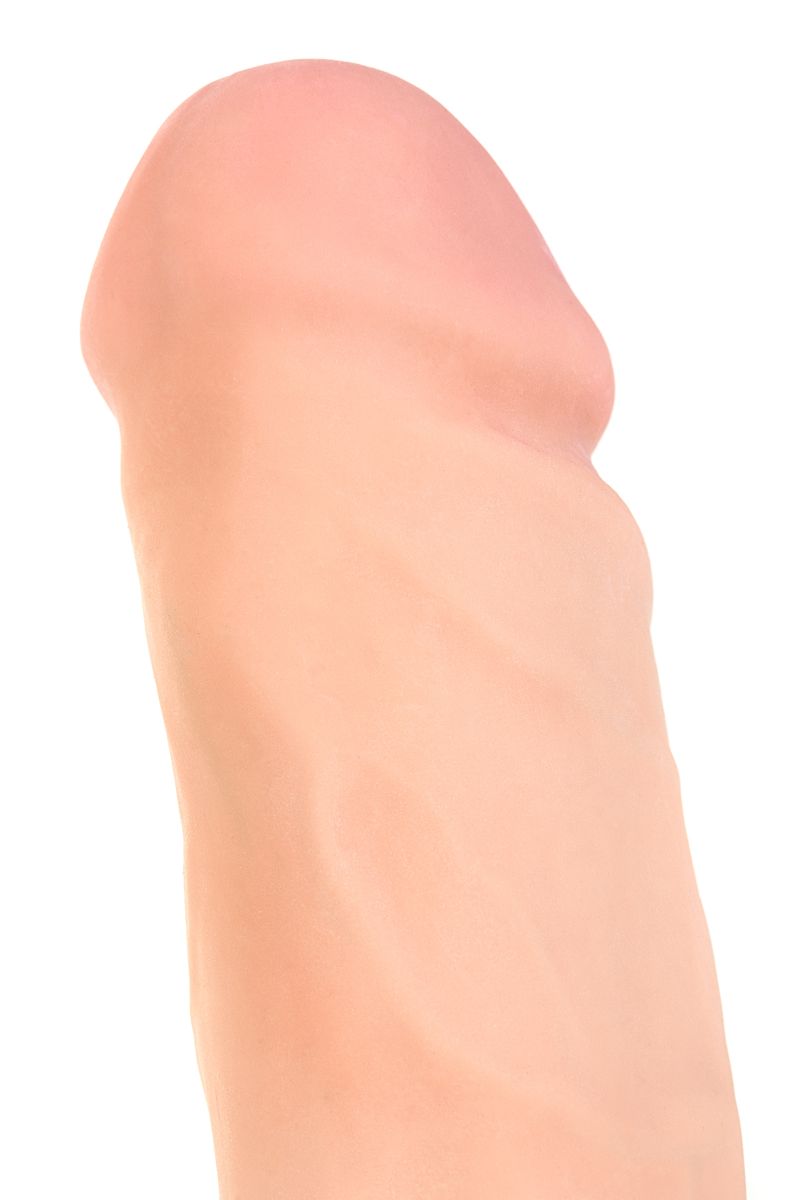 Телесный реалистичный вибратор Ian - 20 см. 14