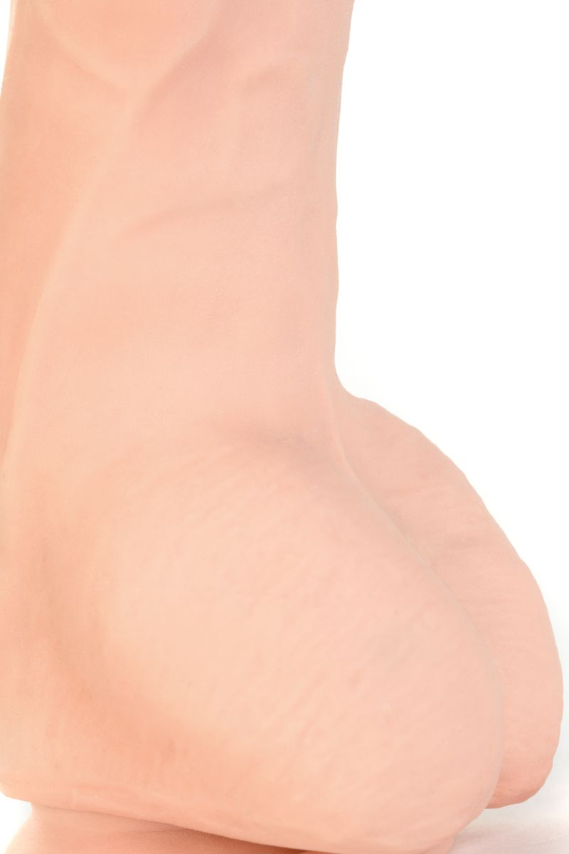 Телесный реалистичный вибратор-ротатор Ulric - 24 см. 15