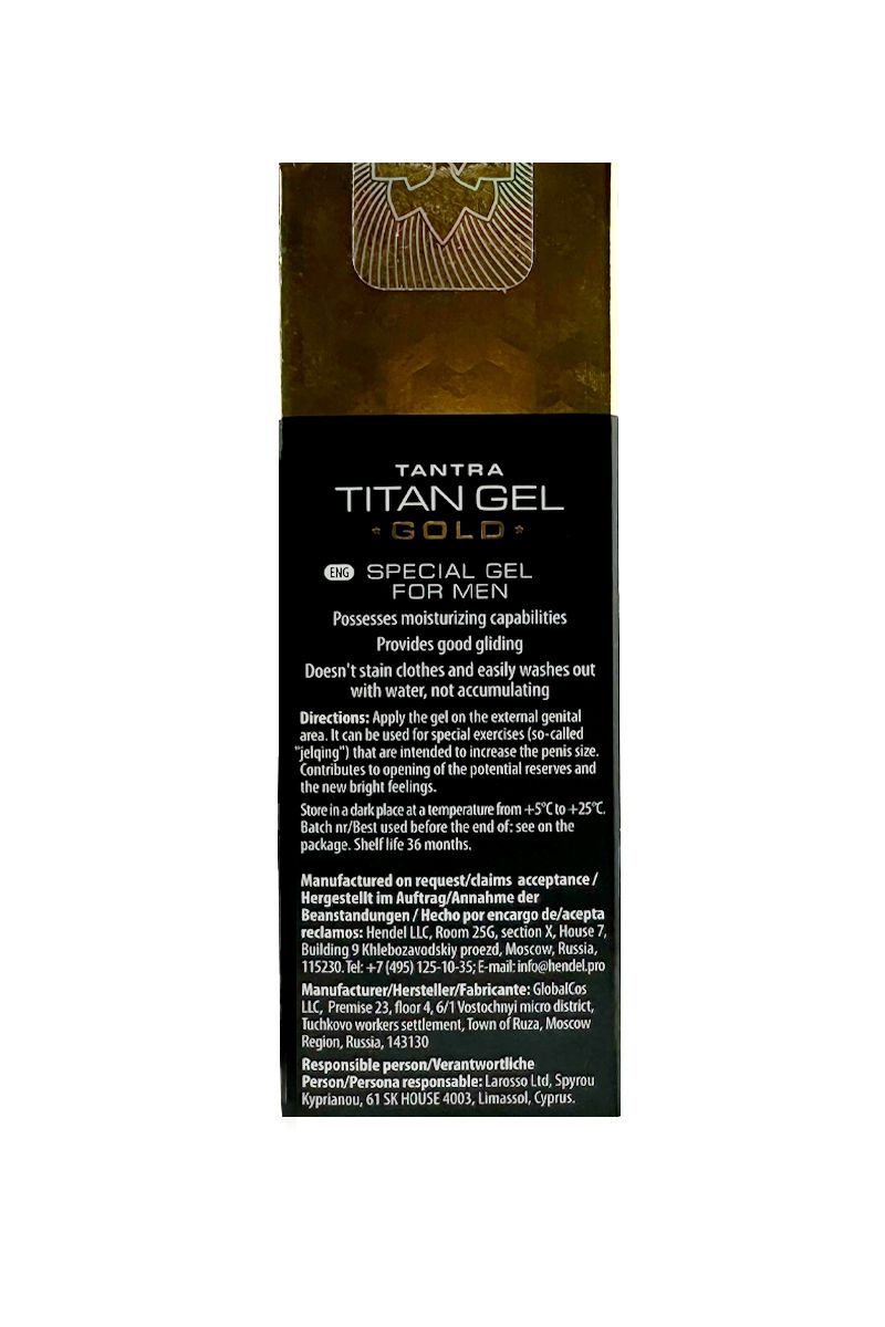 Гель для увеличения члена Titan Gel Gold Tantra - 50 мл. 3