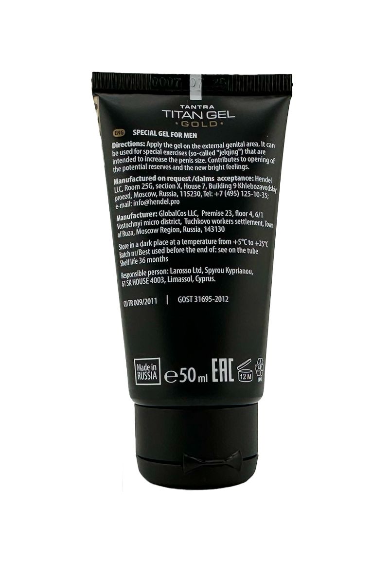 Гель для увеличения члена Titan Gel Gold Tantra - 50 мл. 5