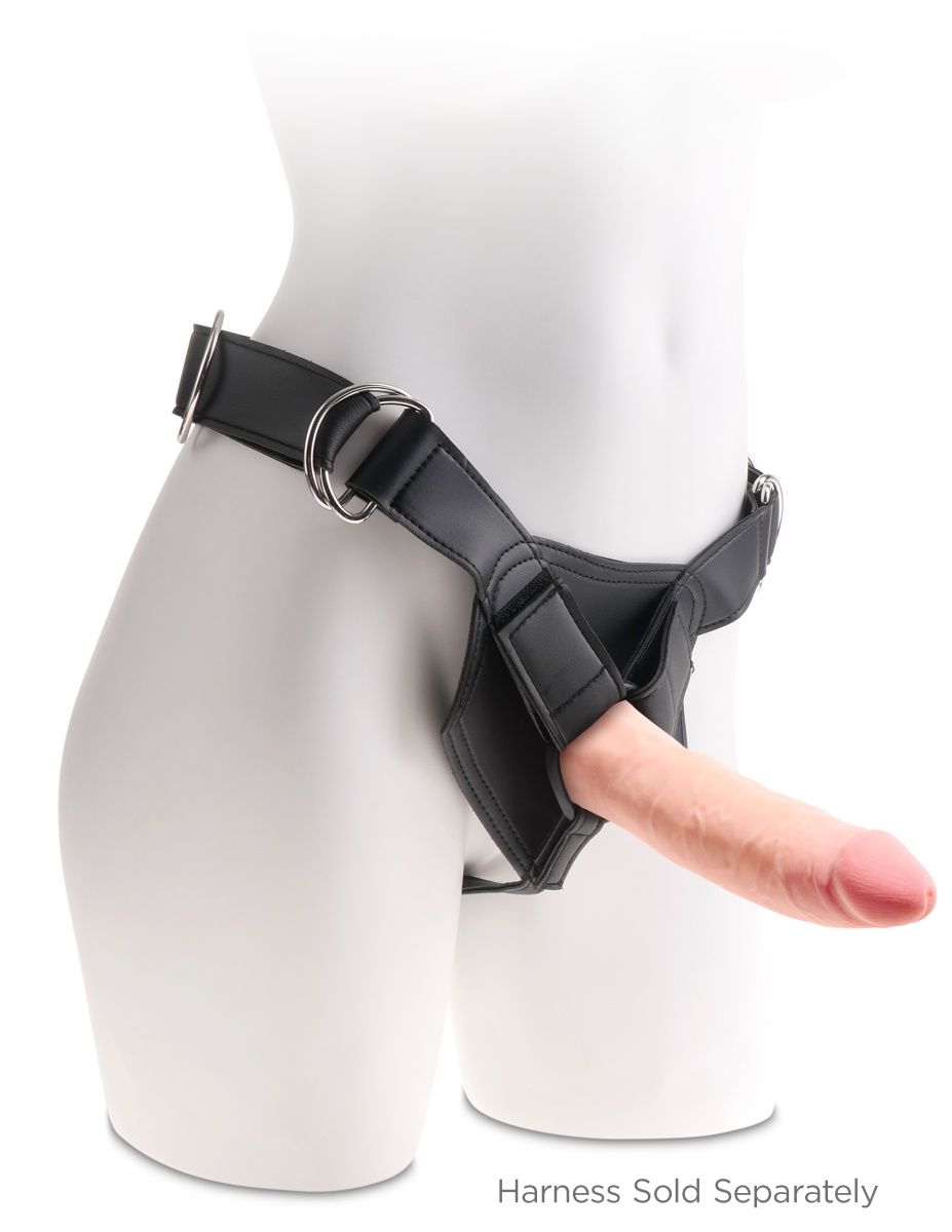 Телесный фаллоимитатор на присоске 7" Triple Density Cock - 21 см. 5