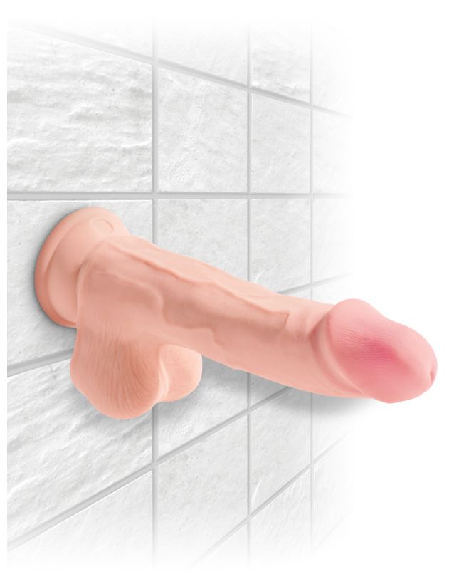 Телесный фаллоимитатор на присоске 7.5" Triple Density Cock - 22,9 см. 8