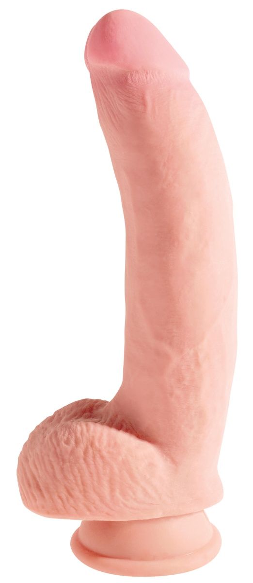 Телесный фаллоимитатор на присоске 10" Triple Density Cock with Balls - 26,7 см. 1