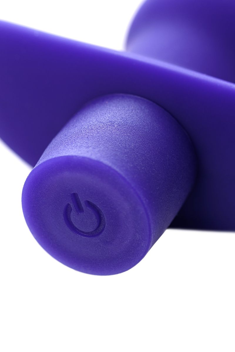 Синий анальный вибратор с загнутой головкой ADORE - 15 см. 8