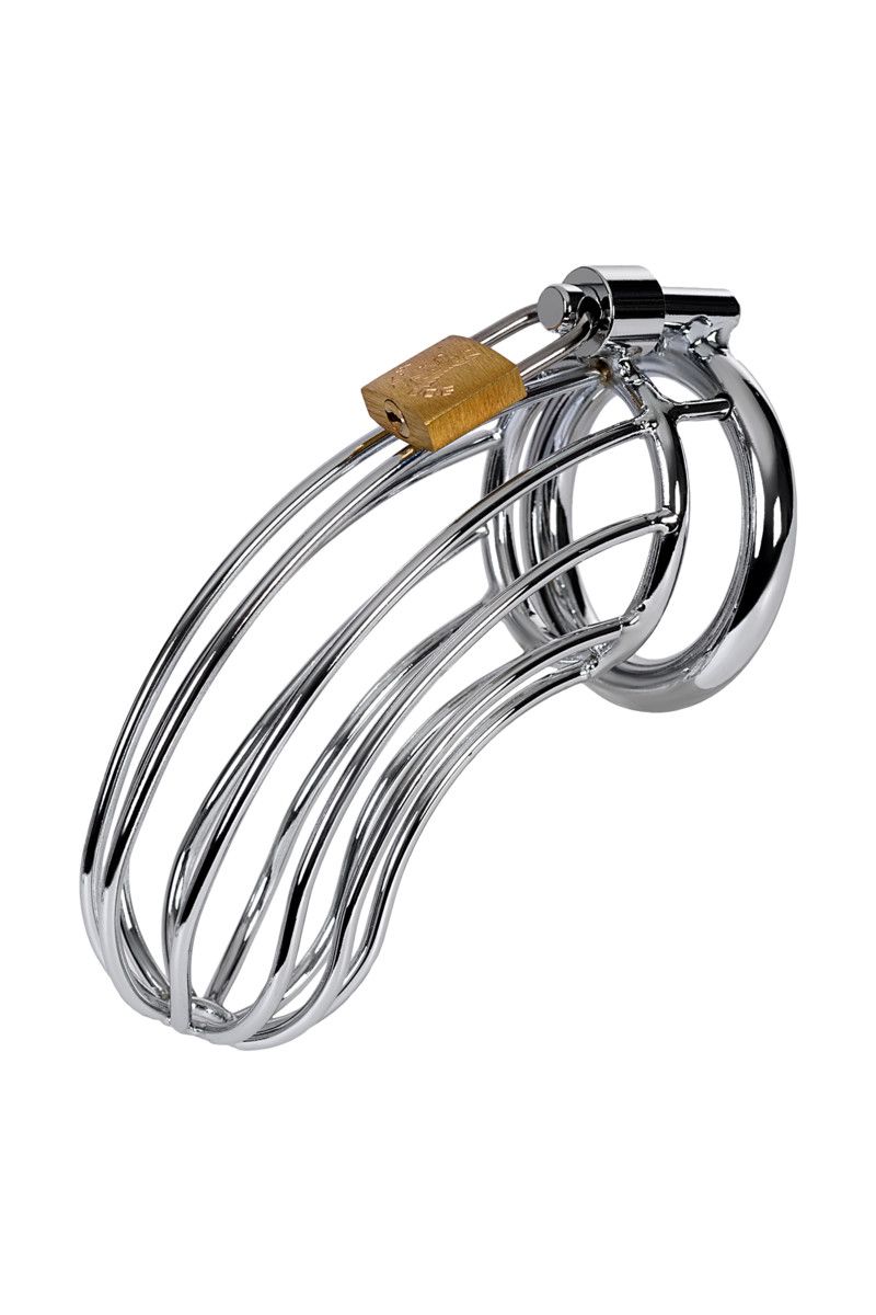 Серебристый пояс верности TOYFA на замочке 2