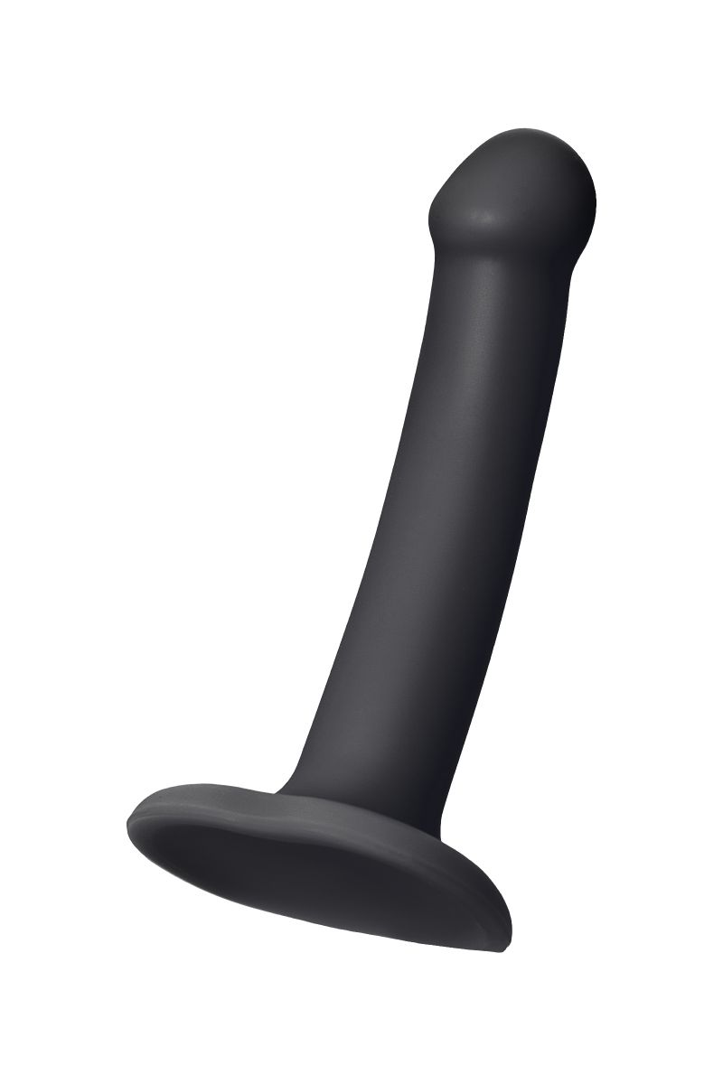Черный фаллос на присоске Silicone Bendable Dildo S - 17 см. 2
