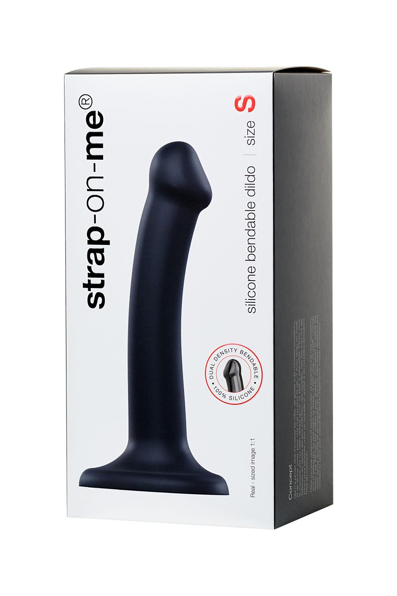 Черный фаллос на присоске Silicone Bendable Dildo S - 17 см. 13