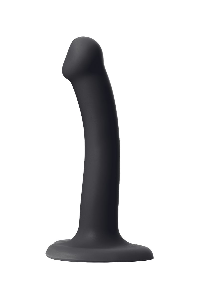 Черный фаллос на присоске Silicone Bendable Dildo S - 17 см. 4
