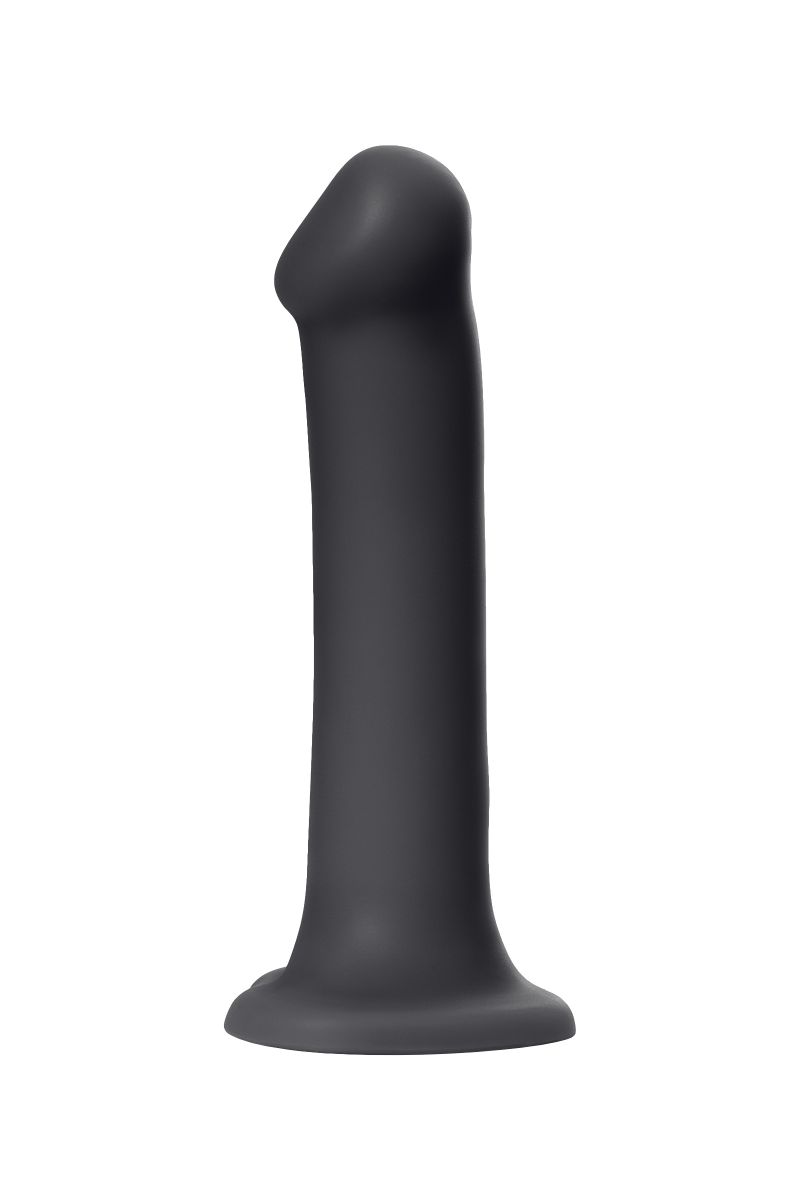 Черный фаллос на присоске Silicone Bendable Dildo XL - 20 см. 4
