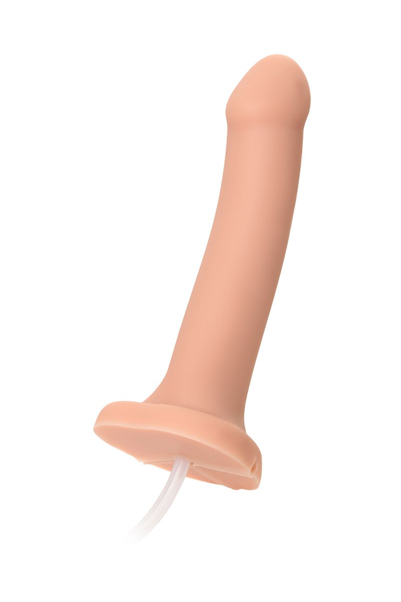 Телесный фаллос с имитацией эякуляции Silicon Cum Dildo L - 19,6 см. 2
