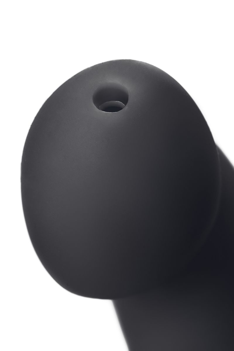 Черный фаллос с имитацией эякуляции Silicon Cum Dildo L - 19,6 см. 14