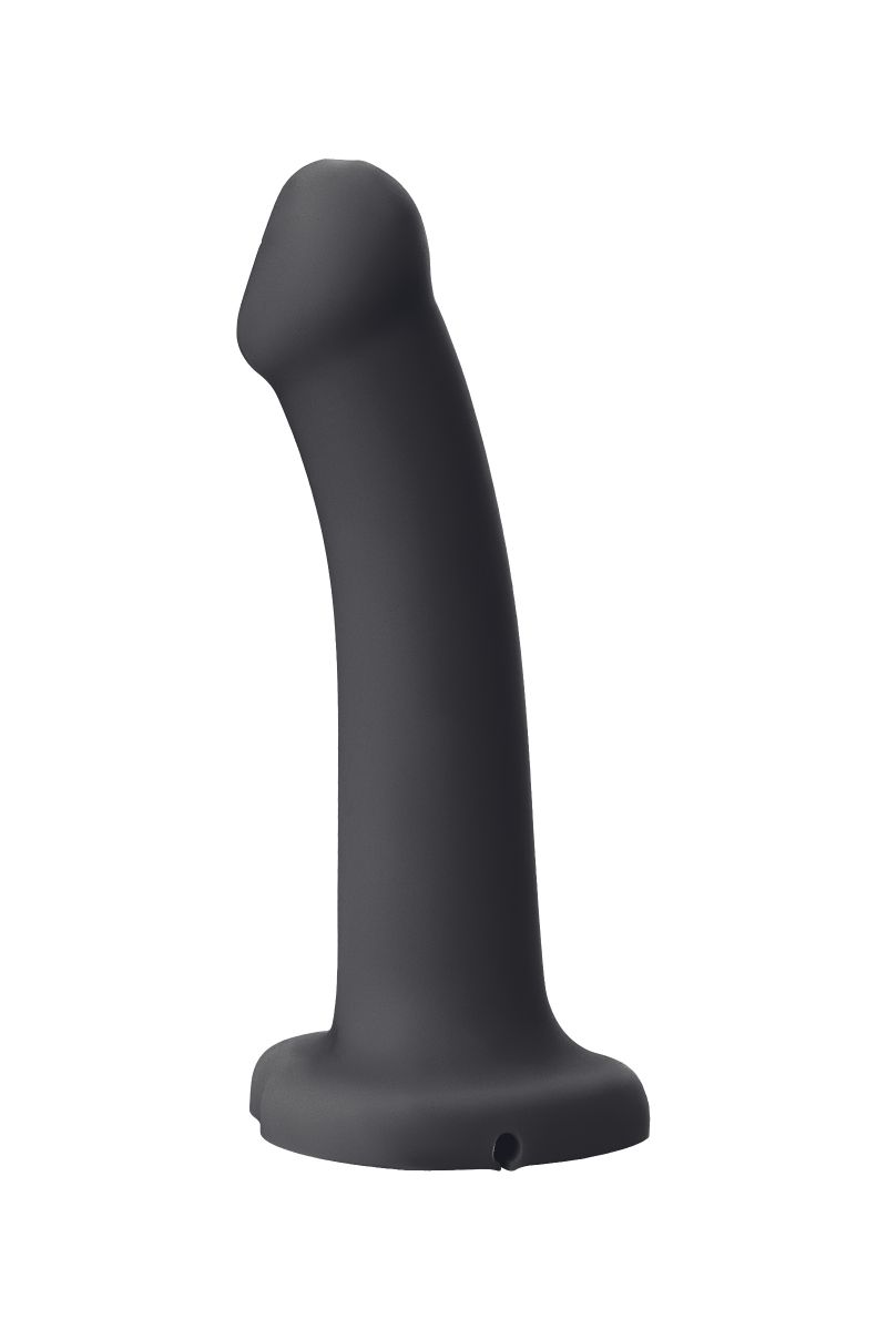 Черный фаллос с имитацией эякуляции Silicon Cum Dildo L - 19,6 см. 5