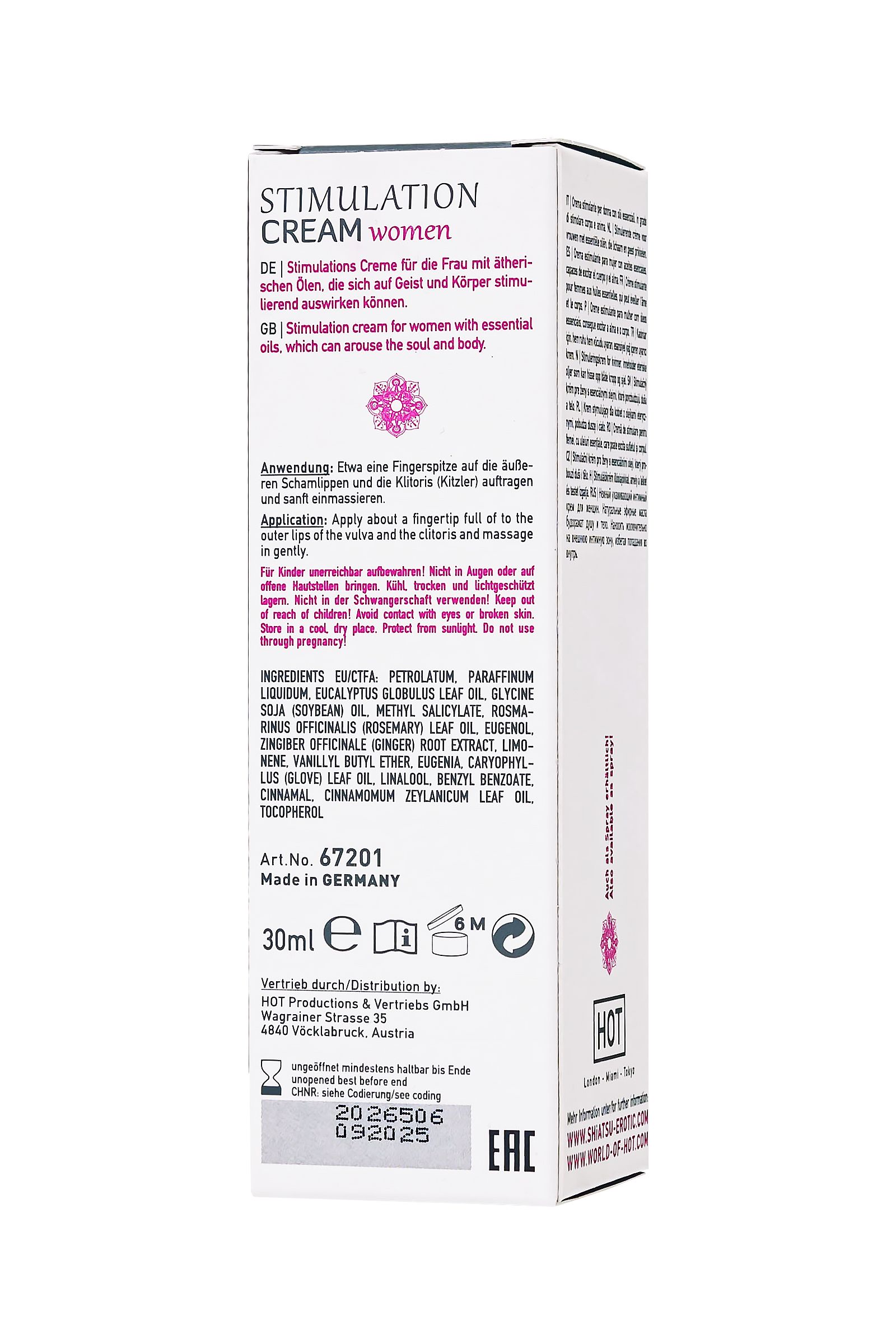 Возбуждающий крем для женщин Stimulation Cream - 30 мл. 8