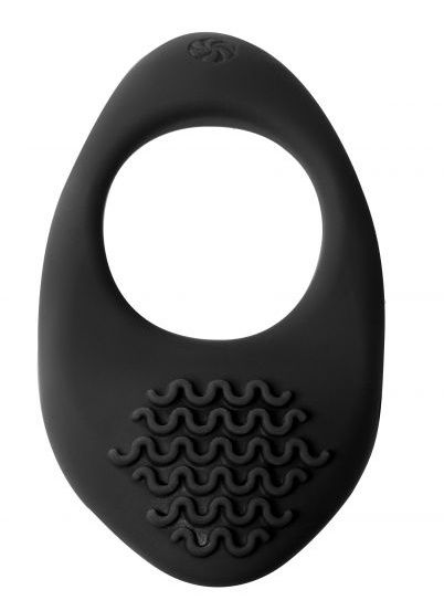 Черное эрекционное виброкольцо Pure Passion Moonshine 1