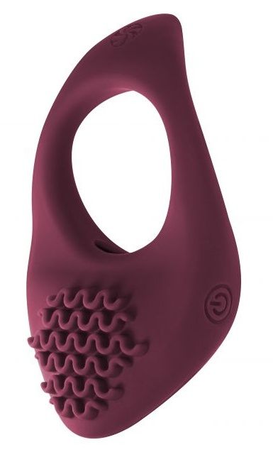 Бордовое эрекционное виброкольцо Pure Passion Moonshine 3
