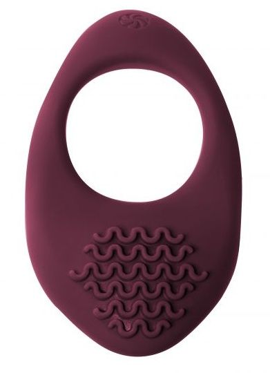 Бордовое эрекционное виброкольцо Pure Passion Moonshine 1