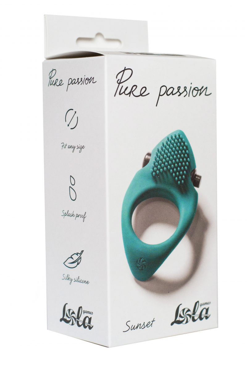 Зеленое эрекционное виброкольцо Pure Passion Sunset 2